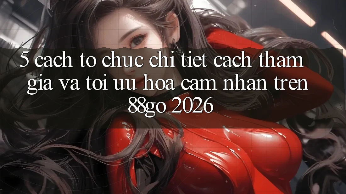 5. Cách tổ chức Chi Tiết Cách Tham Gia Và Tối Ưu Hóa Cảm nhận Trên 88go 2026 5. Cách tổ chức Chi Tiết Cách Tham Gia Và Tối Ưu Hóa Cảm nhận Trên 88go 2026