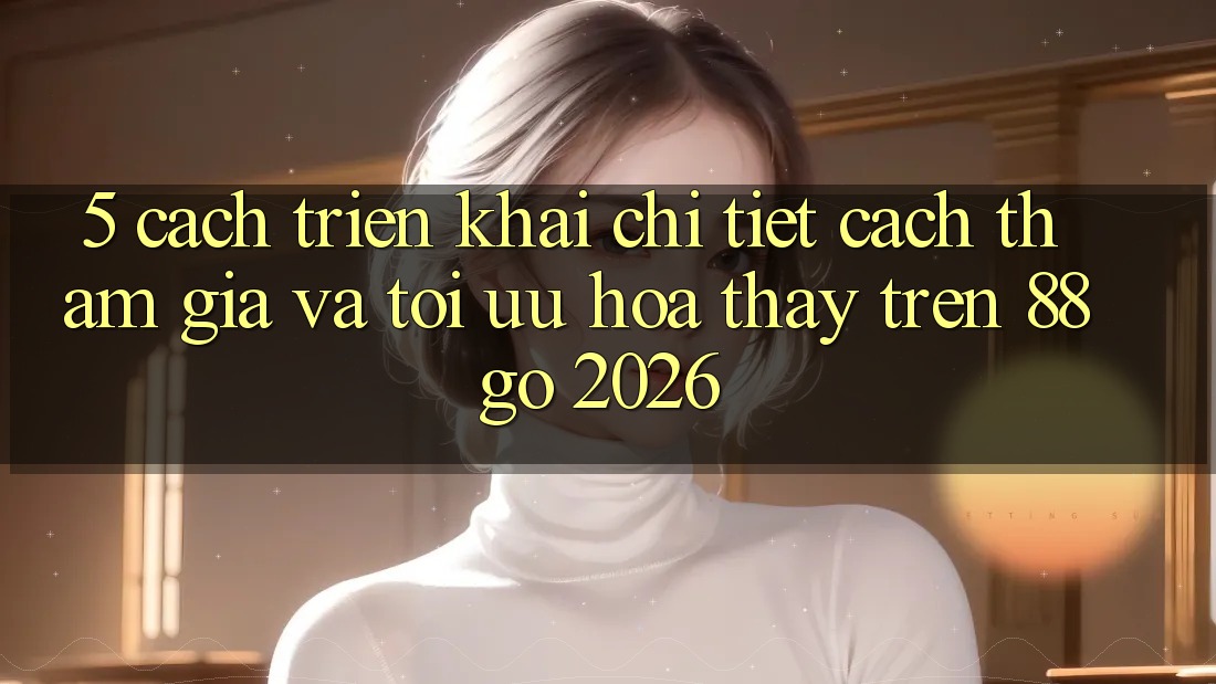 5. Cách triển khai Chi Tiết Cách Tham Gia Và Tối Ưu Hóa Thấy Trên 88go 2026 5. Cách triển khai Chi Tiết Cách Tham Gia Và Tối Ưu Hóa Thấy Trên 88go 2026