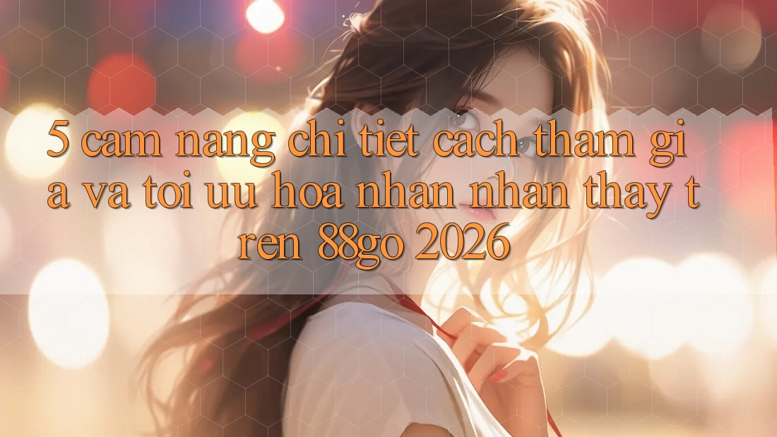 5. Cẩm nang Chi Tiết Cách Tham Gia Và Tối Ưu Hóa Nhận nhận thấy Trên 88go 2026 5. Cẩm nang Chi Tiết Cách Tham Gia Và Tối Ưu Hóa Nhận nhận thấy Trên 88go 2026