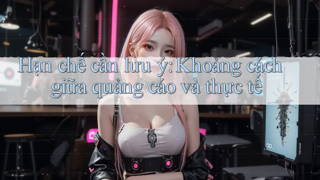 Hạn chế cần lưu ý: Khoảng cách giữa quảng cáo và thực tế Hạn chế cần lưu ý: Khoảng cách giữa quảng cáo và thực tế