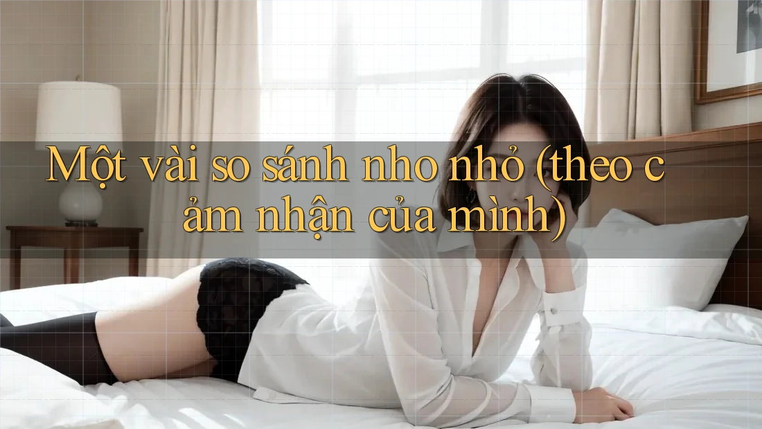 Một vài so sánh nho nhỏ (theo cảm nhận của mình) Một vài so sánh nho nhỏ (theo cảm nhận của mình)