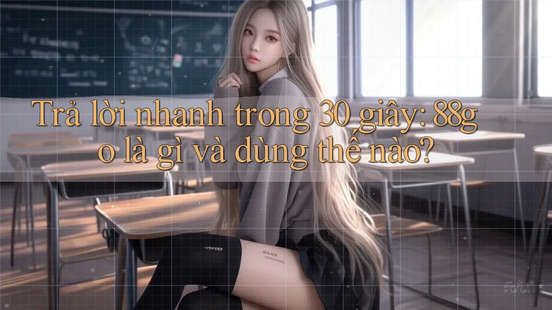 Trả lời nhanh trong 30 giây: 88go là gì và dùng thế nào?